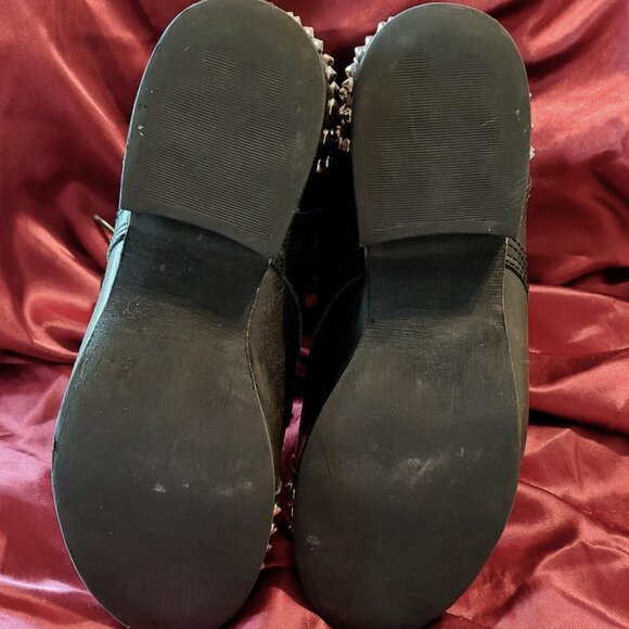 Steve Madden  Spiked Studded Black Tarnney Boots - Picture 7 of 7